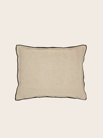 Housse de coussin Maya en lin sauvage coloris Naturel