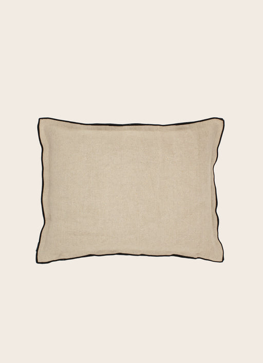 Housse de coussin Maya en lin sauvage coloris Naturel