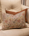 Grande housse de coussin en coton imprimée Papilio Ecru
