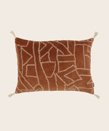 Housse de coussin Jody en velours de coton 40x55 cm couleur Biscuit