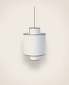 Luminaire: suspension Ilam en papier blanc 