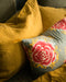 Housse de coussin en coton motif floraux