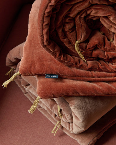 Washed velvet sofa cover