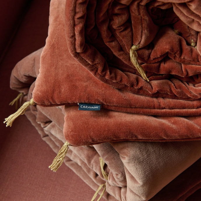 Washed velvet sofa cover
