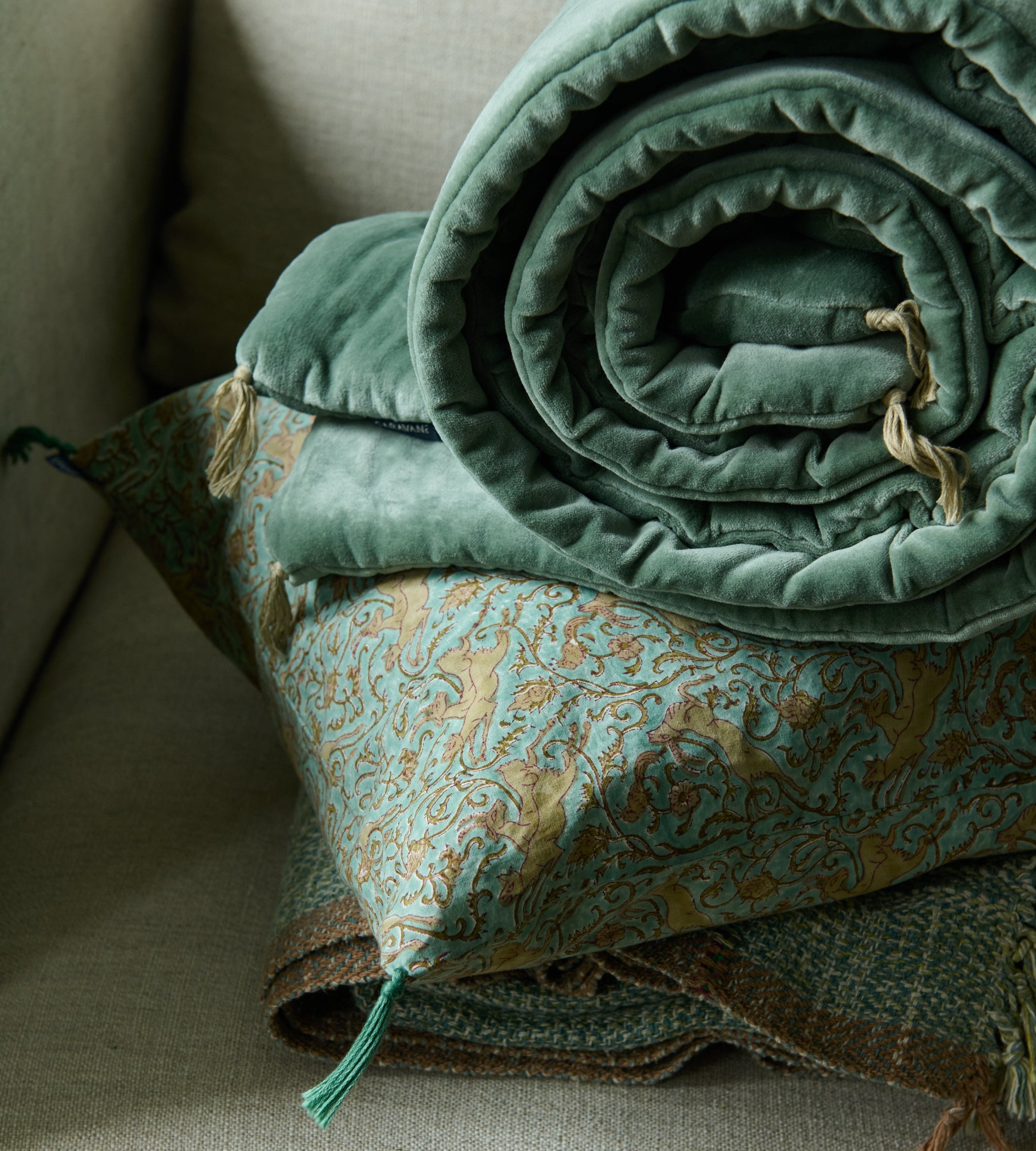 Sofa cover Velours lavé