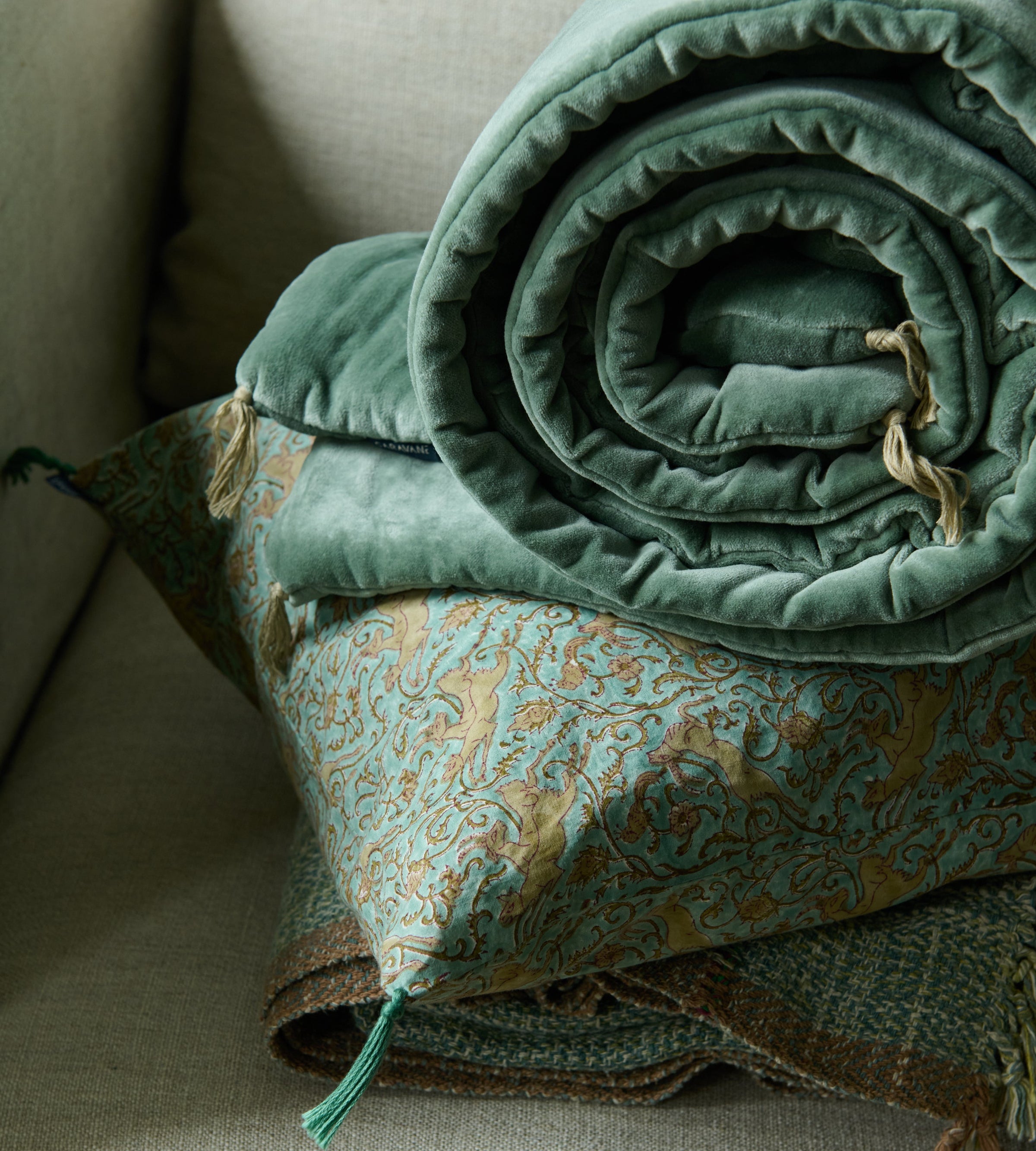 Sofa cover Velours lavé