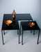 Tables basses rectangulaires en acier noir