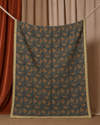 Kantha Vert de gris Handcrafted Piece