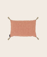 Coussin pour la nuque en lin lavé remplis de balles d'épeautre