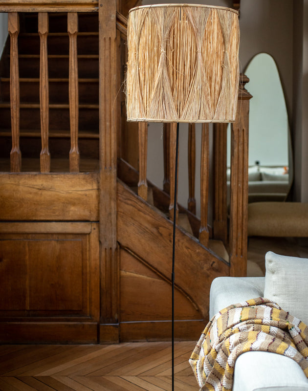 Pied de lampadaire en acier brut Eos 