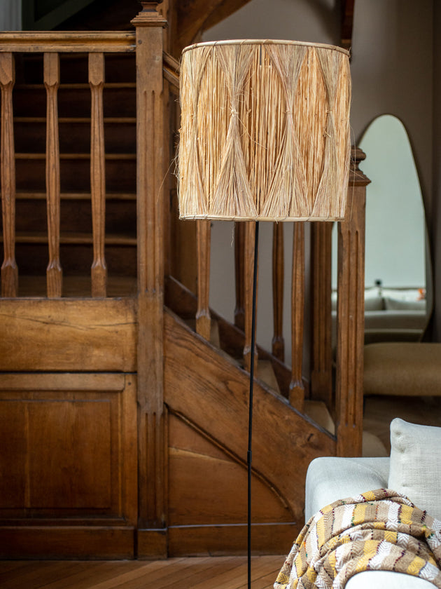 Pied de lampadaire en acier brut Eos 