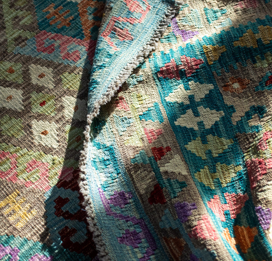 Tapis Saara à motifs colorés en laine