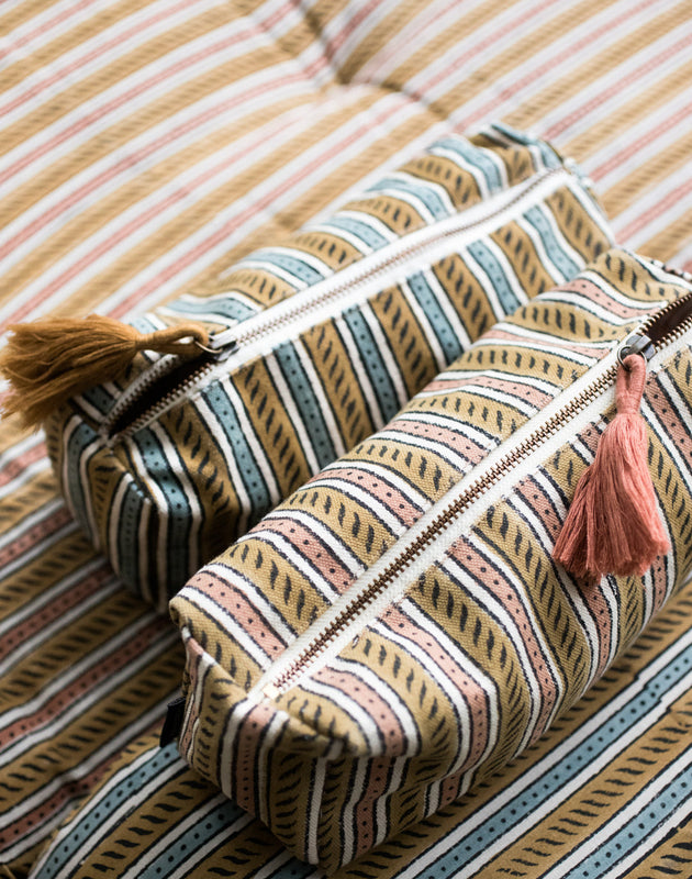 Pochette trousse en coton à imprimés Badoo