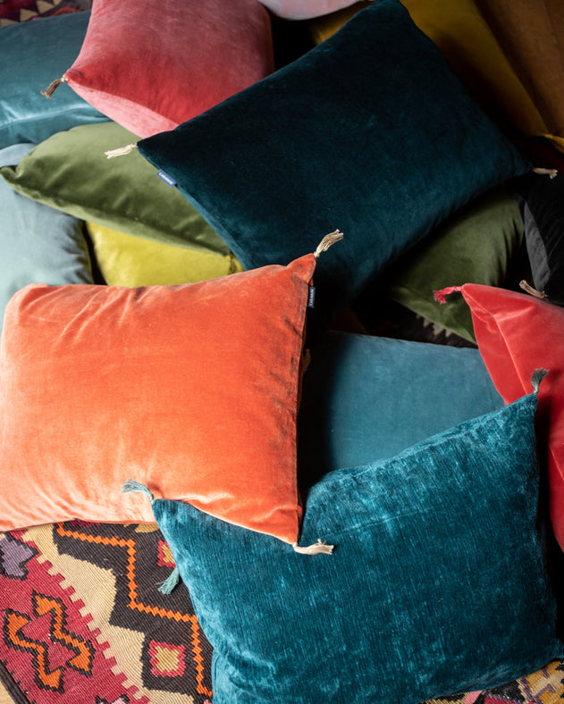 Housse de coussin Velours lavé