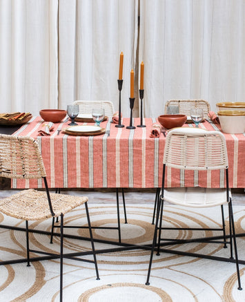 grand tapis salle à manger en jute 