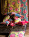 Housse de coussin floral imprimé en coton