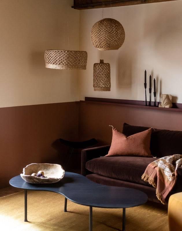 Trois suspensions Balbi en fibre de bananier