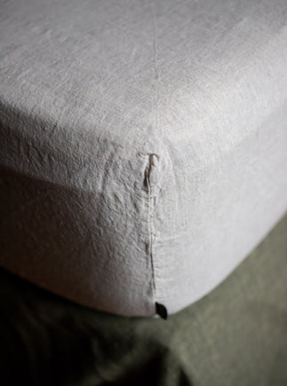 Drap housse en lin lavé Selena 
