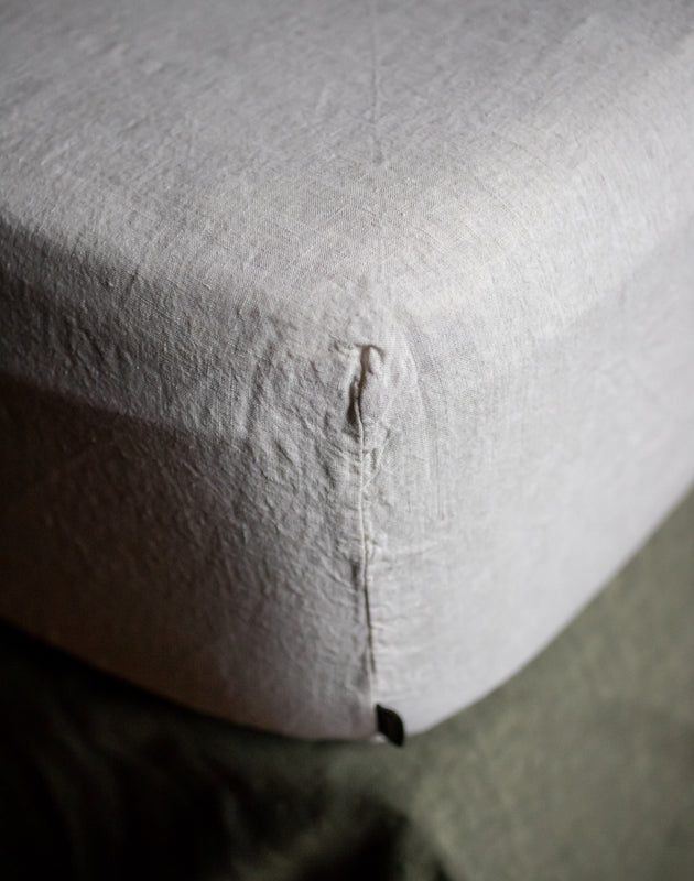 Drap housse en lin lavé Selena 