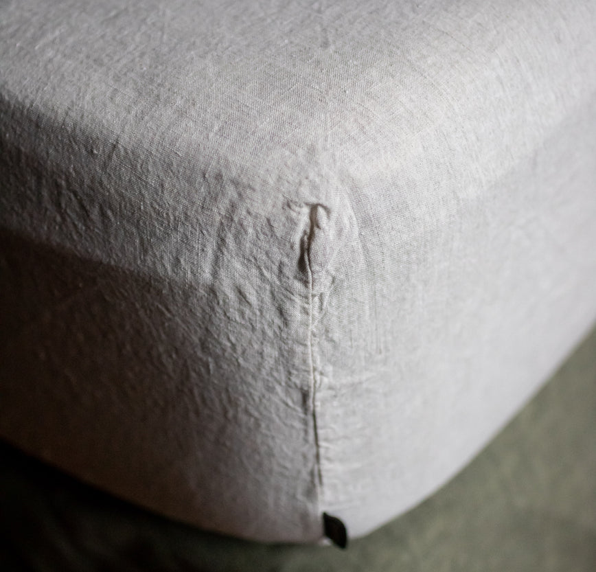 Drap housse en lin lavé Selena 