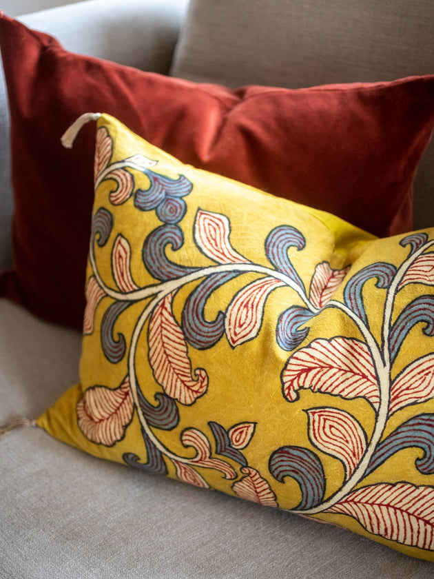 Housse de coussin Kalamkari