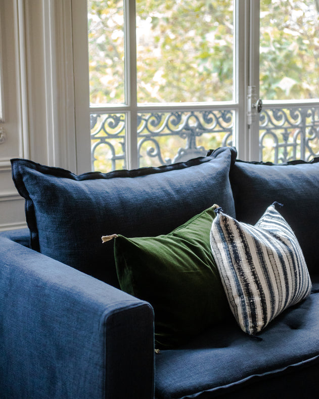Housse de coussin Velours lavé et housse de coussin Kormo