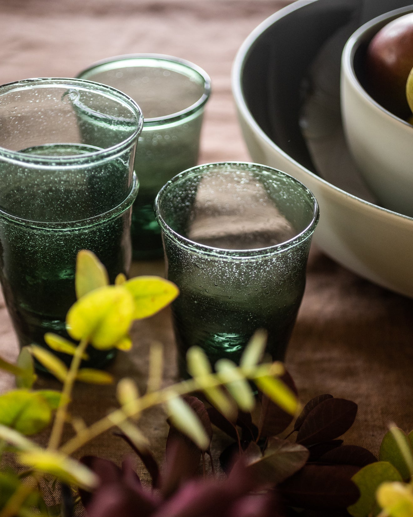 Lot de quatre Gobelets en verre soufflé Hera