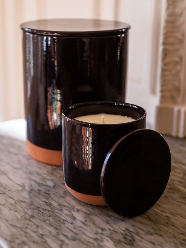 Bougie parfumée en terracotta, cire végétale et minérale