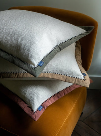 Housse de coussin Khadi Noir en coton