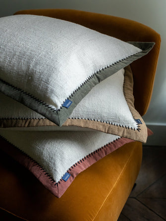 Housse de coussin Khadi Noir en coton