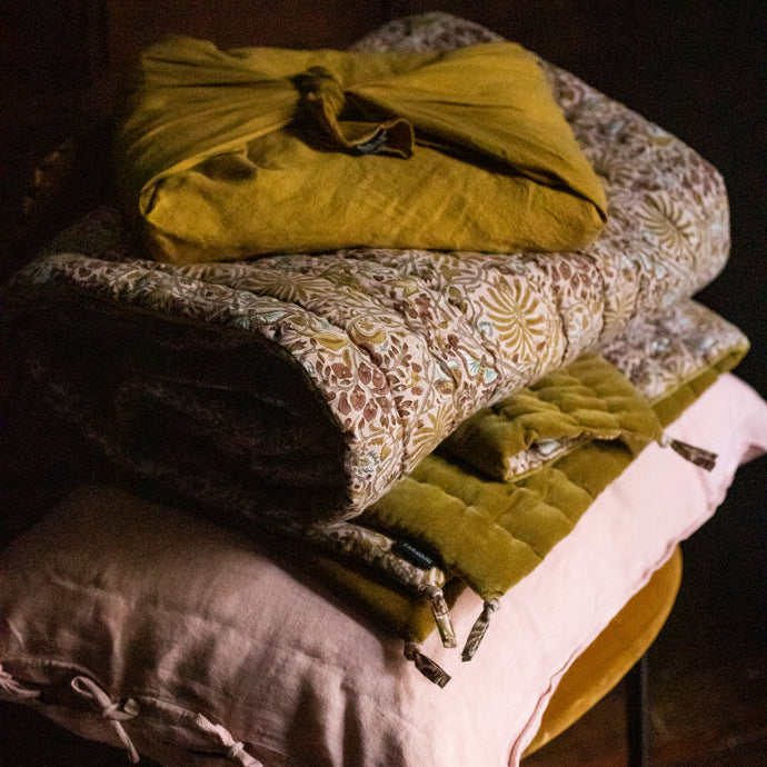 Ensemble de linge de lit avec le couvre lit Papilio à motifs imprimés