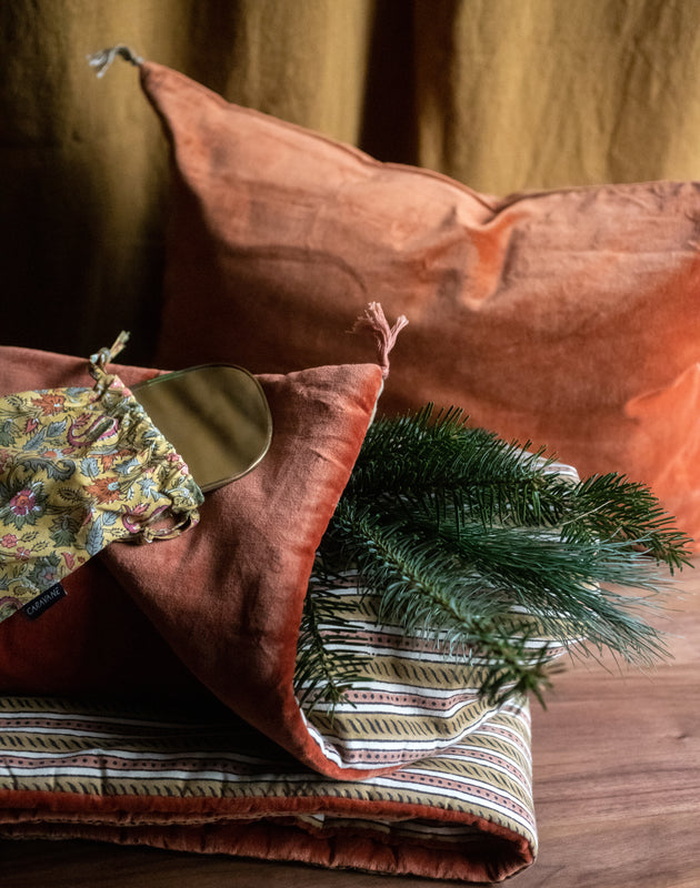 Sofa cover en velours et coton