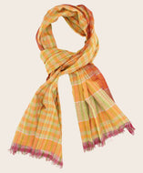 Echarpe en coton dans les tons d'orange