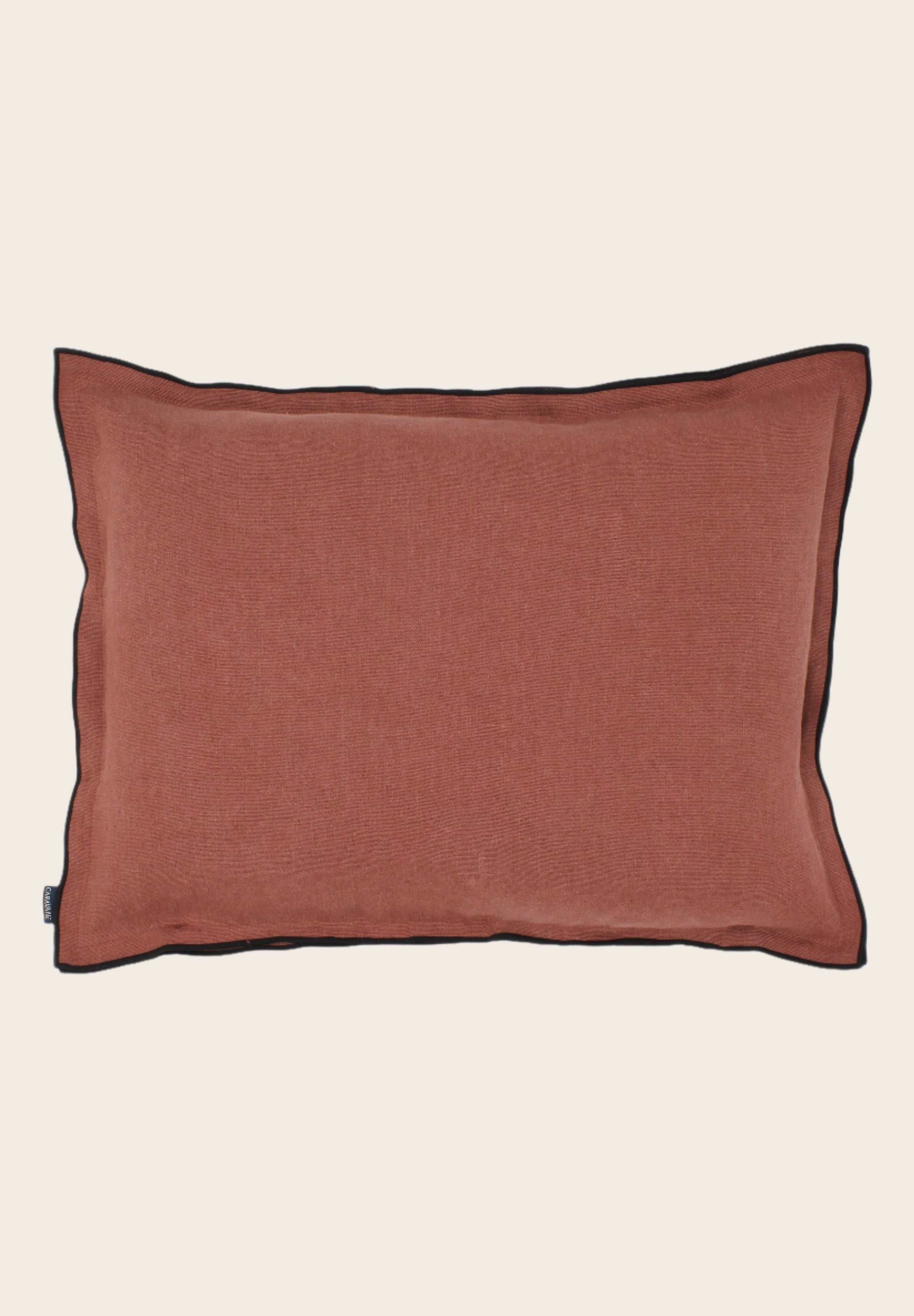 Housse de coussin Maya en lin fabriquée en France couleur Canyon