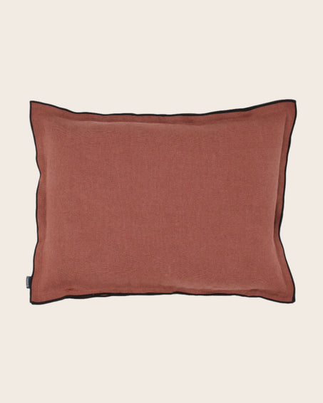 Housse de coussin Maya en lin fabriquée en France couleur Canyon