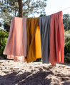 Literie : drap en lin lavé coloré