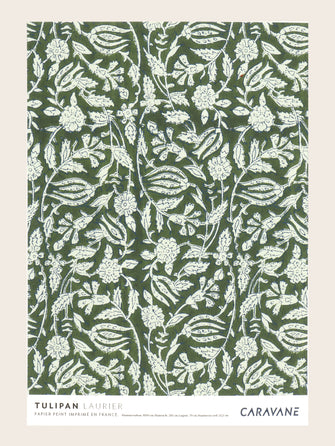 Papier Peint Tulipan laurier