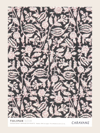 Papier Peint Tulipan noir