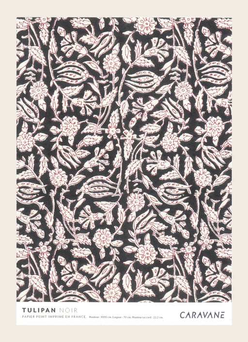 Papier Peint Tulipan noir