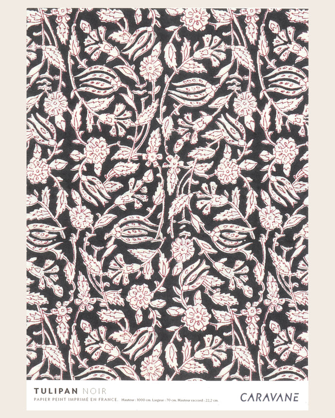 Papier Peint Tulipan noir