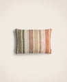 Packshot coussin Siroko à rayures en coton, lin et viscose