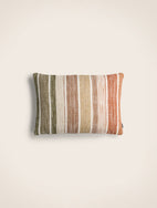 Packshot coussin Siroko à rayures en coton, lin et viscose