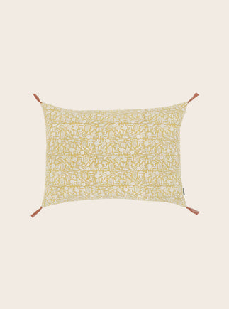 Housse de coussin Tulipan couleur Curcuma aux motifs floraux
