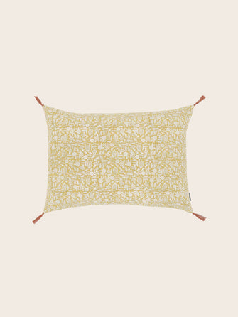 Housse de coussin Tulipan couleur Curcuma aux motifs floraux