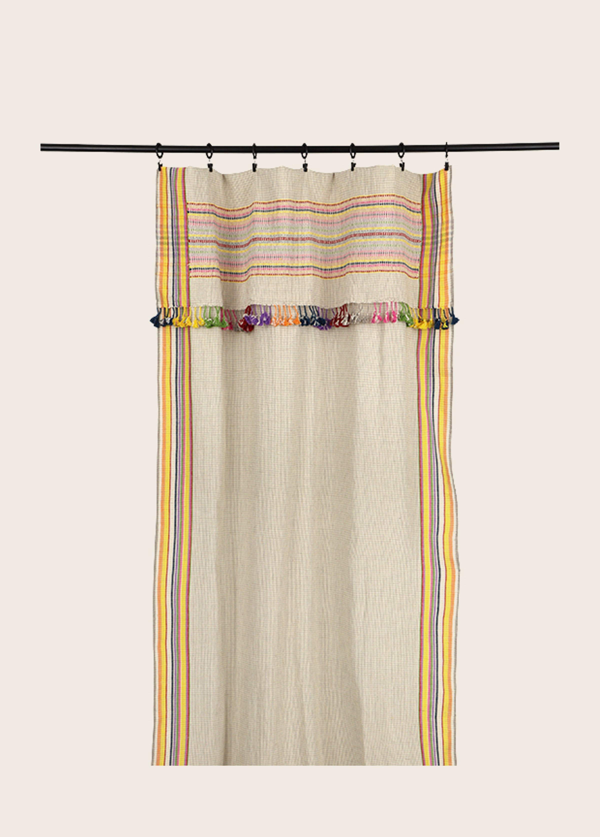 Rideau Dupatta à motifs joyeux et colorés en coton biologique
