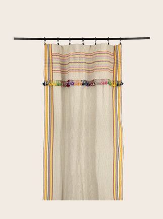 Rideau Dupatta à motifs joyeux et colorés en coton biologique