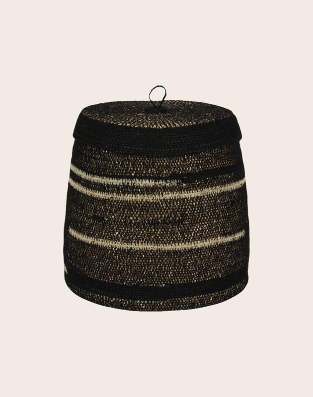 Petit format du panier Tonka en jonc de mer et coton