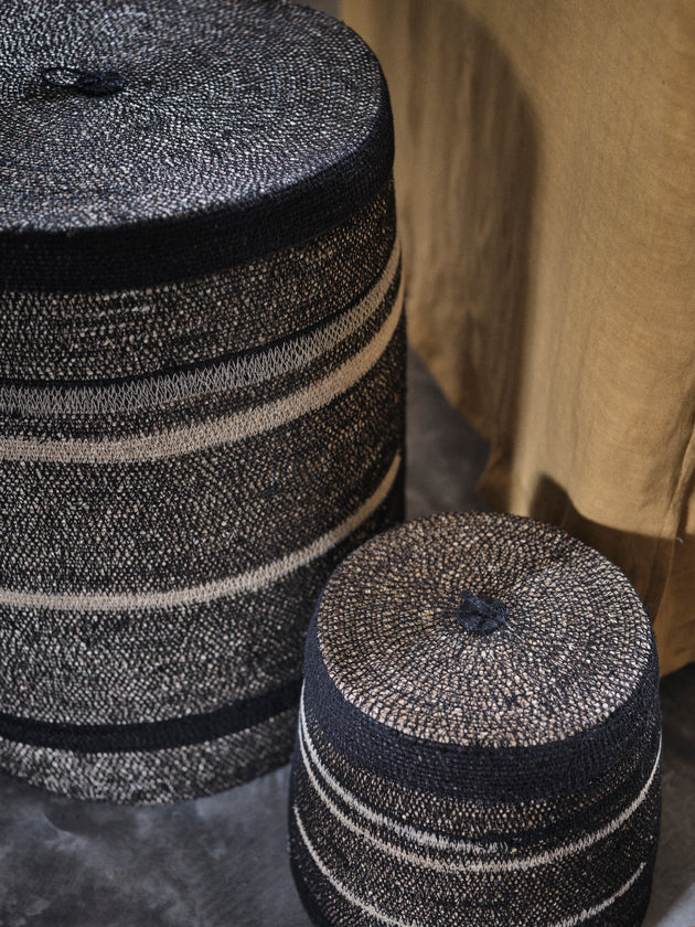 Ensembles des deux paniers Tonka tissé à la main en Inde