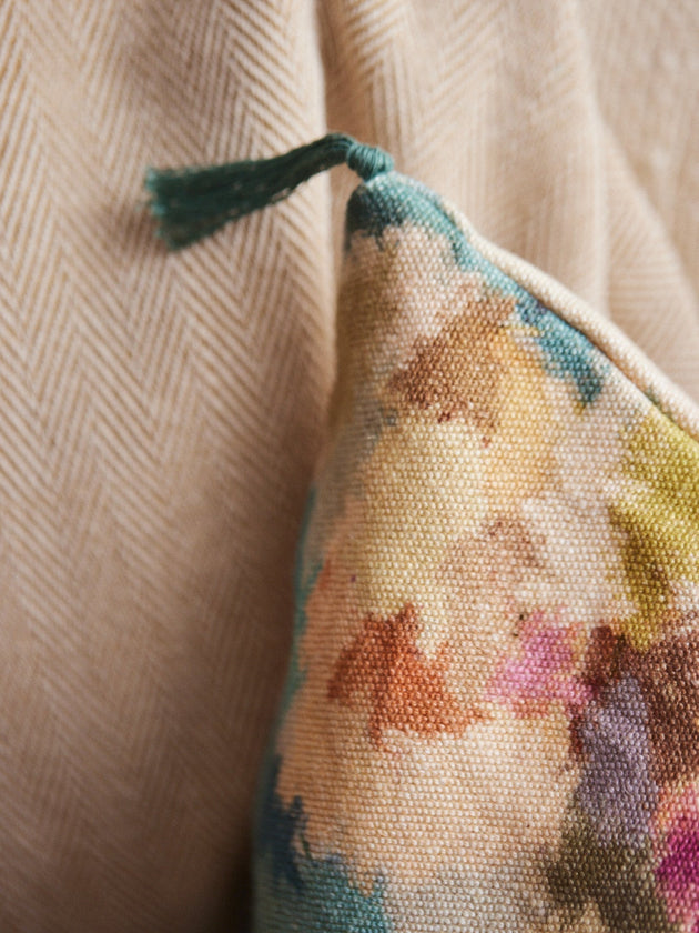 Pompon de la Housse de coussin imprimée Fiore