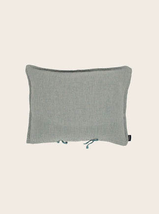 Petite housse de coussin Fil à fil en lin lavé